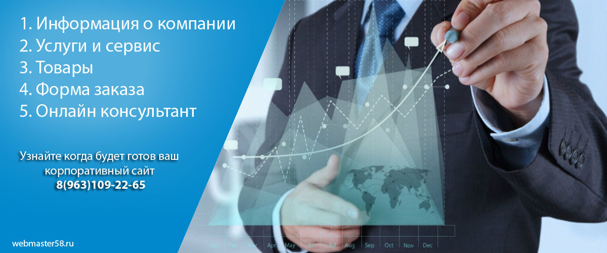 Создание корпоративного сайта с каталогом товаров, заказать сайт